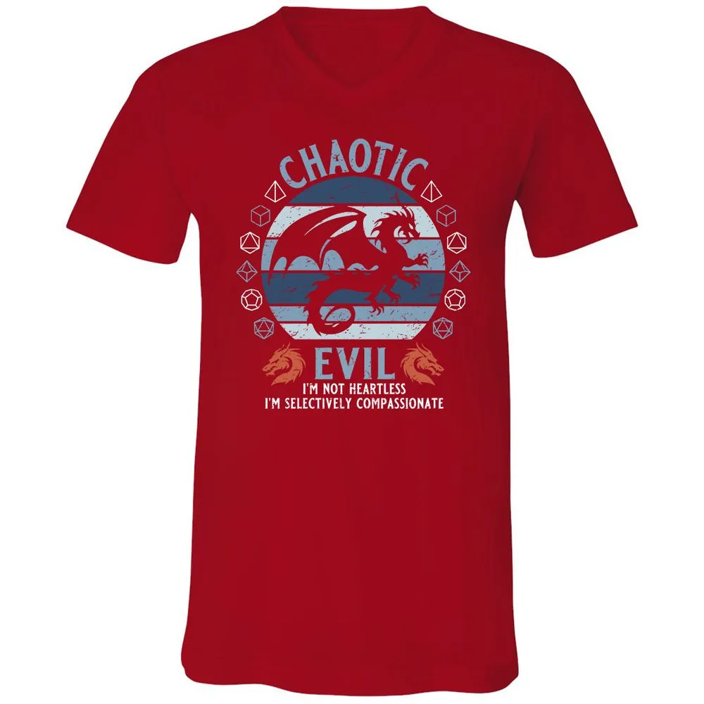 Chaotic Evil 2 Unisex V-Neck T-Shirt - Red - 3
