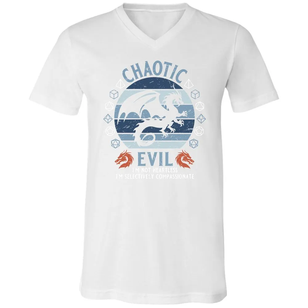 Chaotic Evil 2 Unisex V-Neck T-Shirt - White - 5