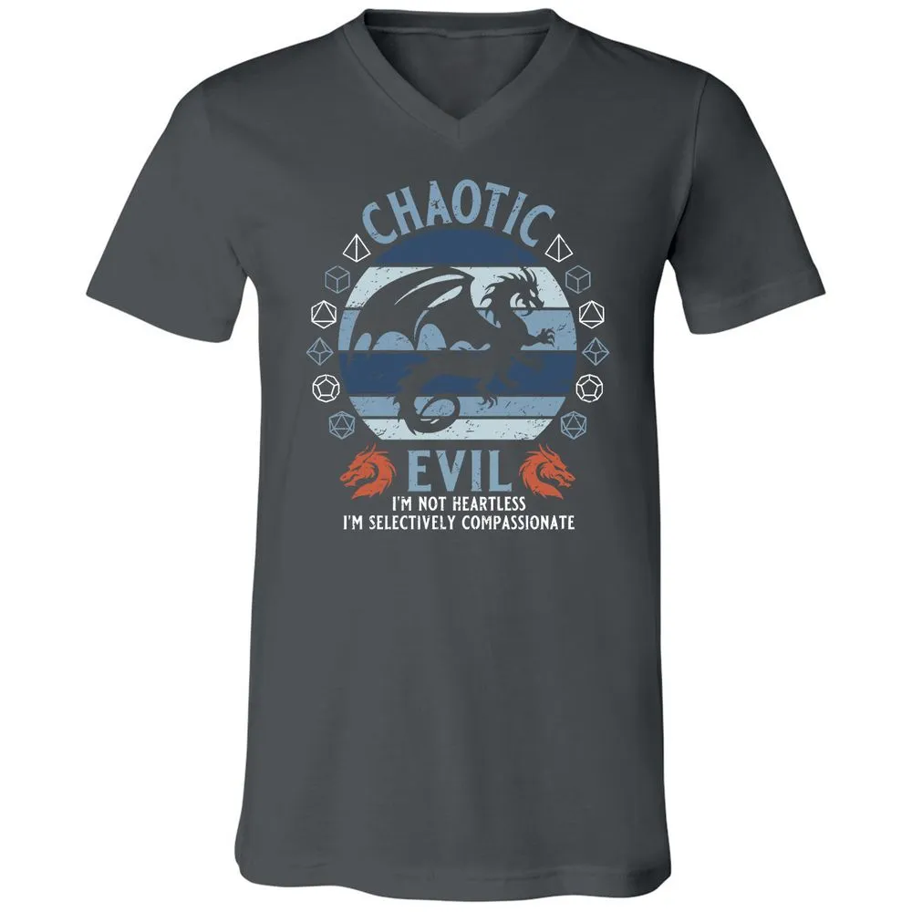 Chaotic Evil 2 Unisex V-Neck T-Shirt - Asphalt - 12