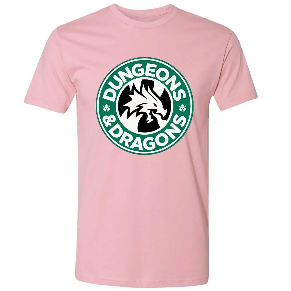 D&D Coffee Premium Unisex T-Shirt - Light Pink - 3