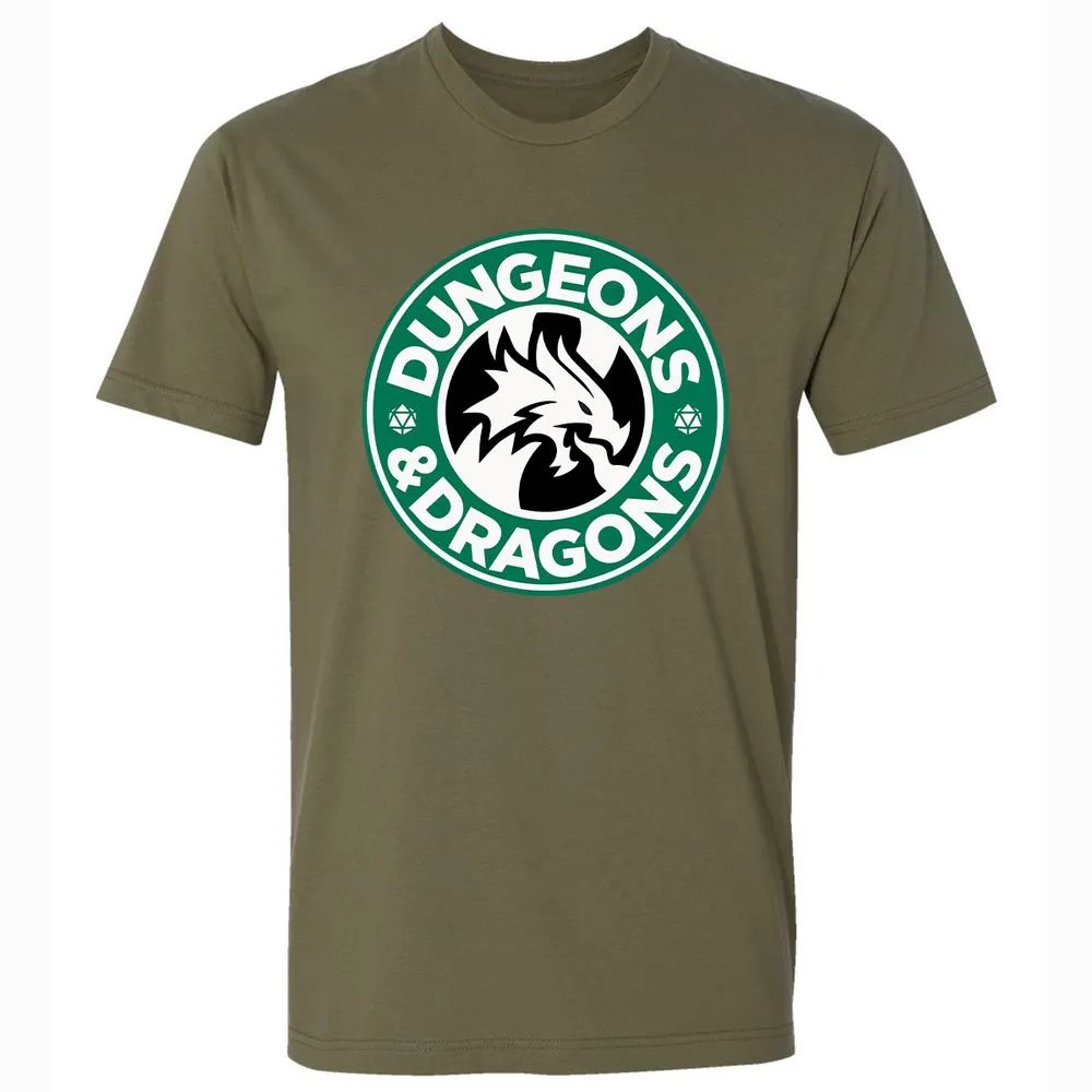 D&D Coffee Premium Unisex T-Shirt - Military Green - 5