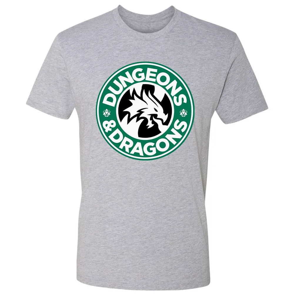 D&D Coffee Premium Unisex T-Shirt - Heather Grey - 9