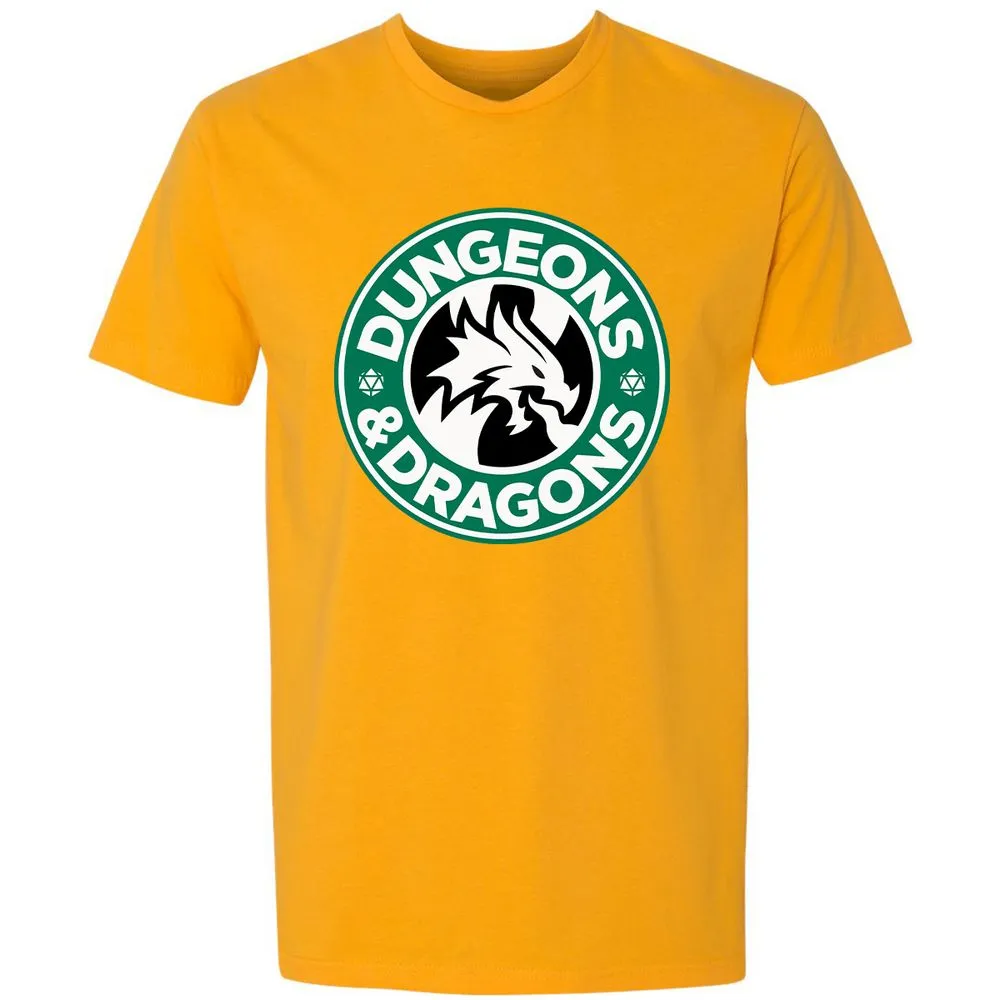 D&D Coffee Premium Unisex T-Shirt - Gold - 12