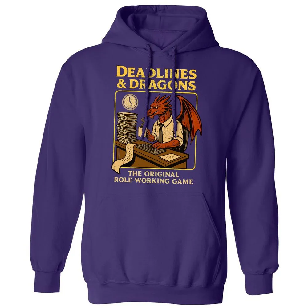 Deadlines & Dragons (Office Staff) Classic Unisex Hoodie - Purple - 6