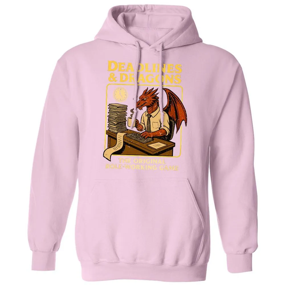Deadlines & Dragons (Office Staff) Classic Unisex Hoodie - Light Pink - 3