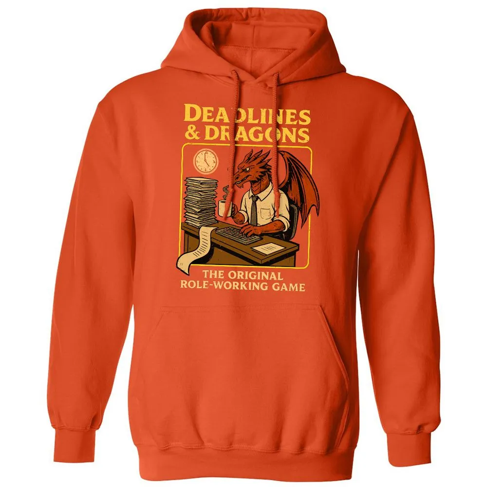 Deadlines & Dragons (Office Staff) Classic Unisex Hoodie - Orange - 10