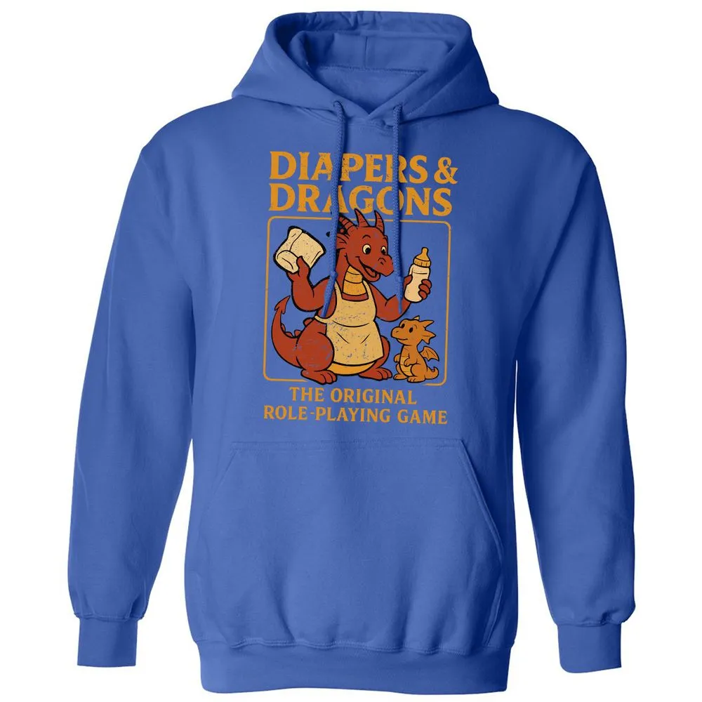 Diapers & Dragons Classic Unisex Hoodie - Royal - 9