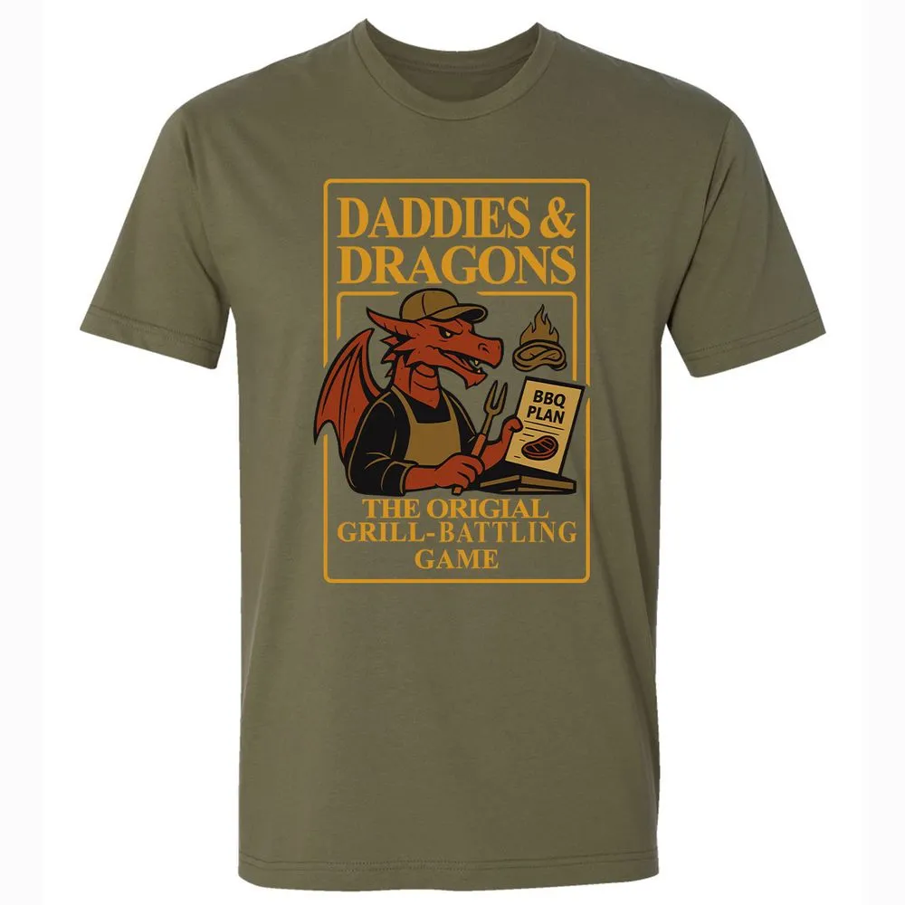 Daddies & Dragons Premium Unisex T-Shirt - Military Green - 5