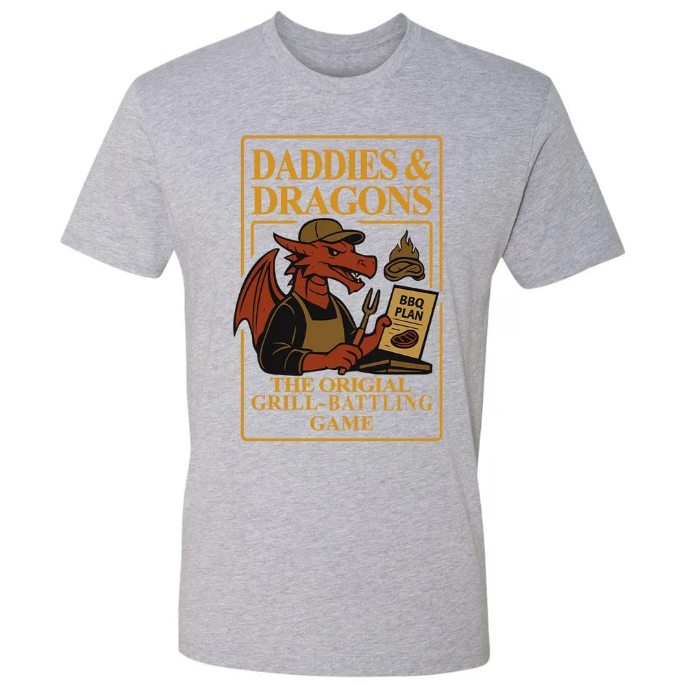 Daddies & Dragons Premium Unisex T-Shirt - Heather Grey - 9
