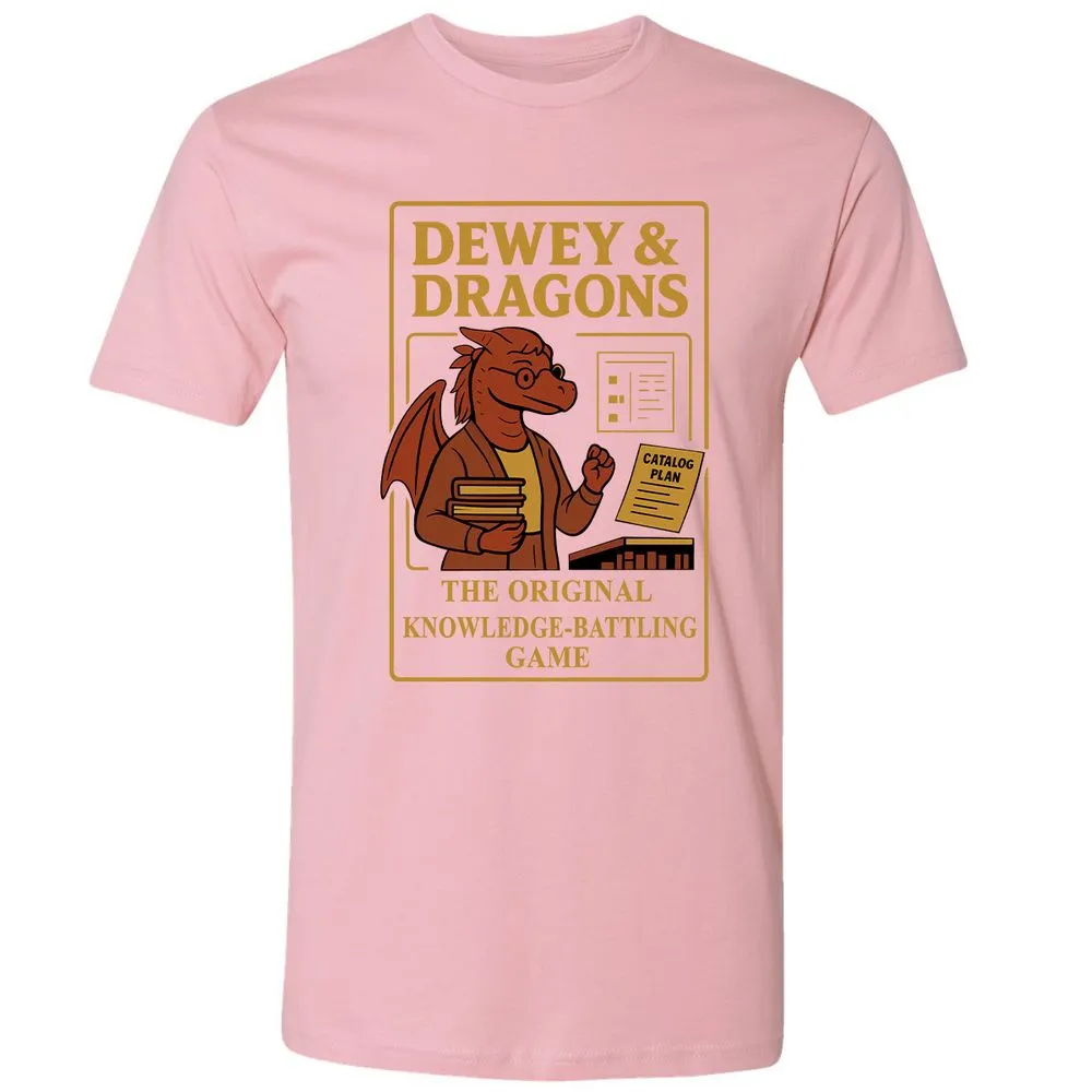 Dewey & Dragons Premium Unisex T-Shirt - Light Pink - 3