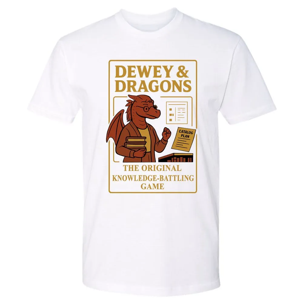 Dewey & Dragons Premium Unisex T-Shirt - White - 4