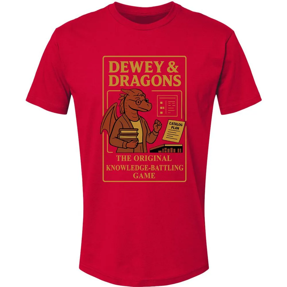 Dewey & Dragons Premium Unisex T-Shirt - Red - 6