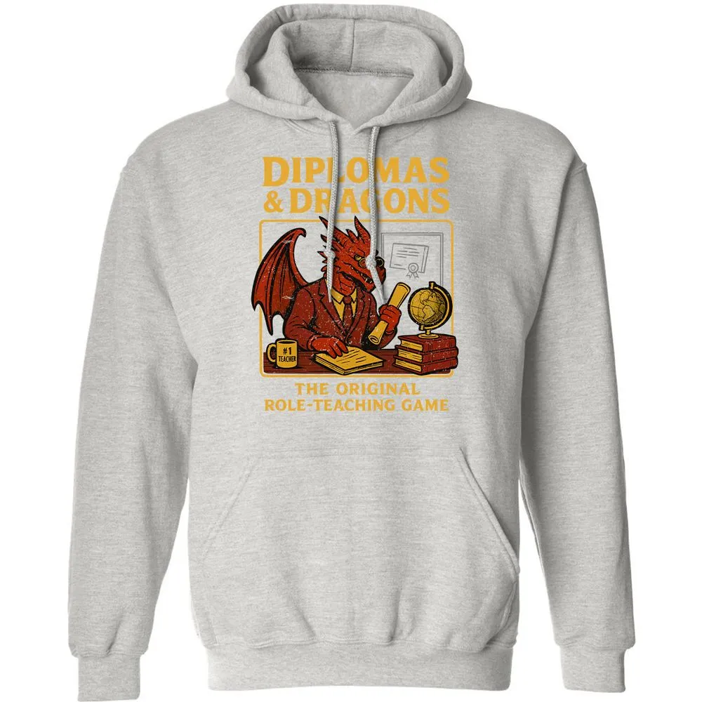 Diplomas & Dragons Classic Unisex Hoodie - Ash - 8