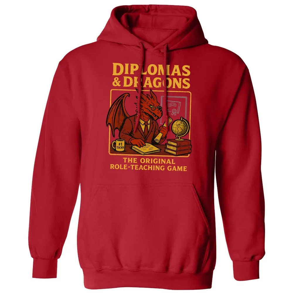 Diplomas & Dragons Classic Unisex Hoodie - Red - 5