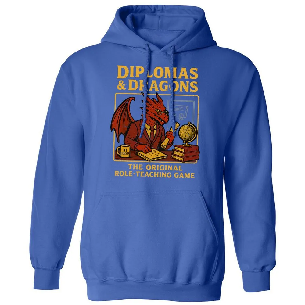 Diplomas & Dragons Classic Unisex Hoodie - Royal - 9