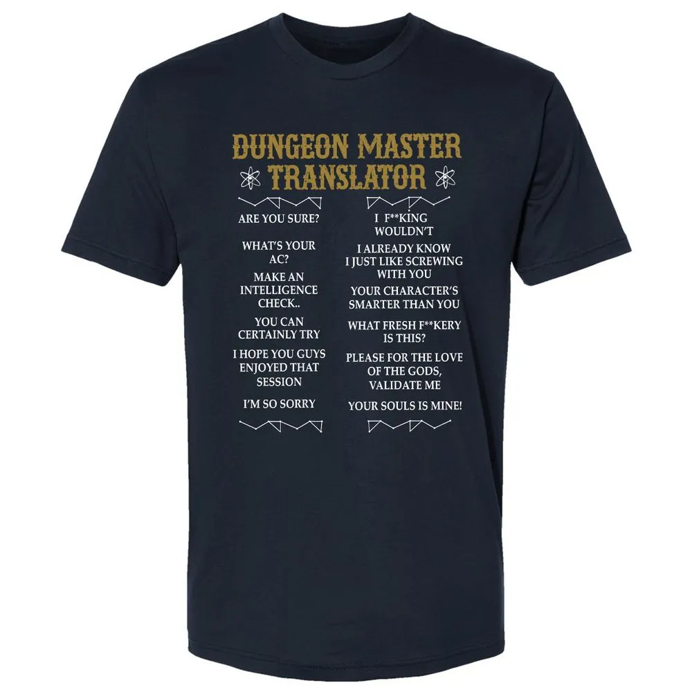 Dungeon Master Translator Premium Unisex T-Shirt - Midnight Navy - 2
