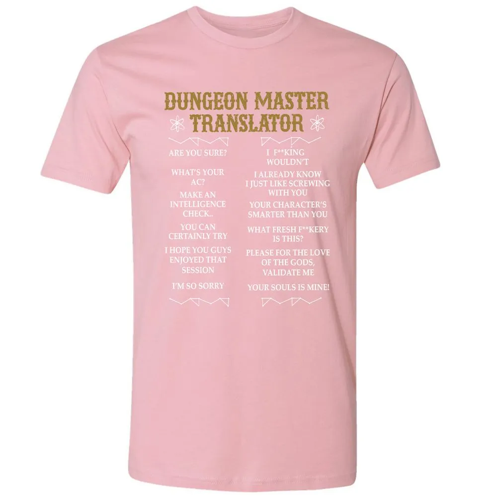 Dungeon Master Translator Premium Unisex T-Shirt - Light Pink - 3