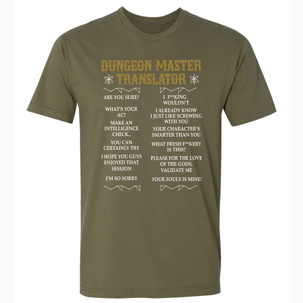 Dungeon Master Translator Premium Unisex T-Shirt - Military Green - 5