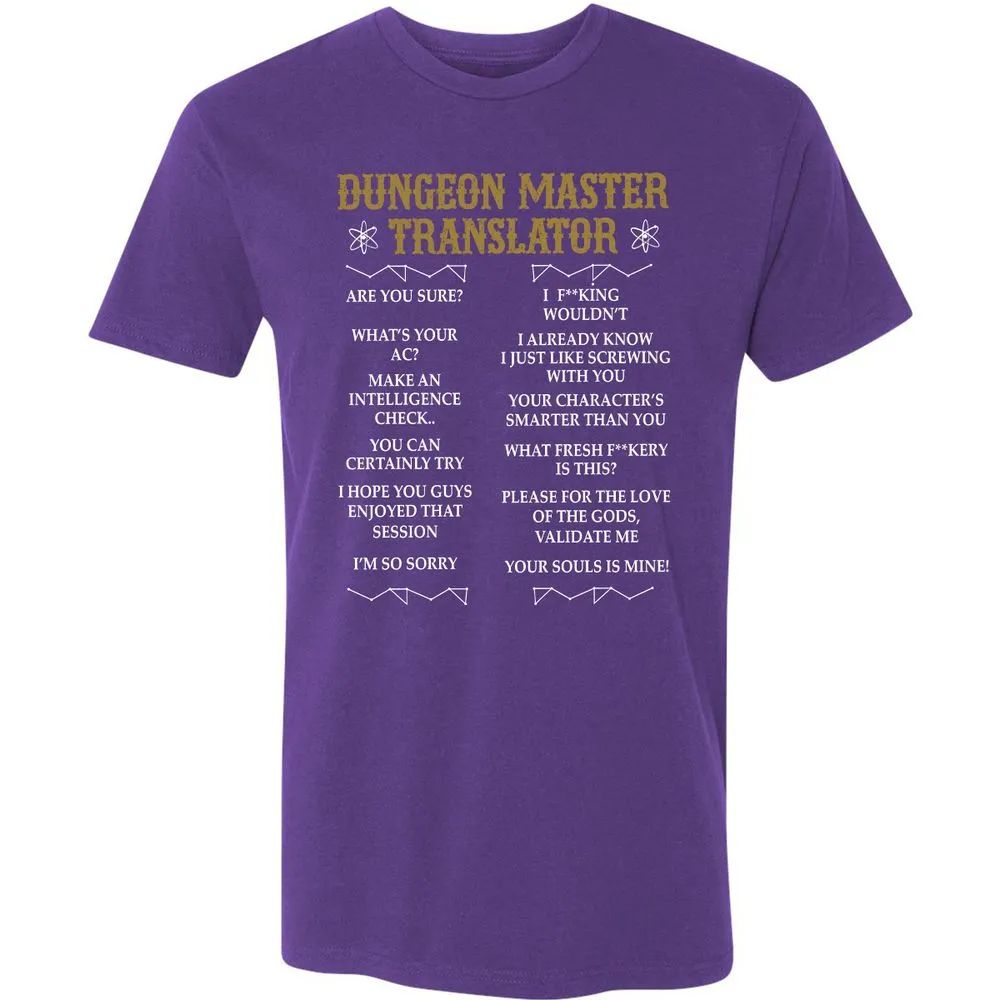 Dungeon Master Translator Premium Unisex T-Shirt - Purple Rush - 7