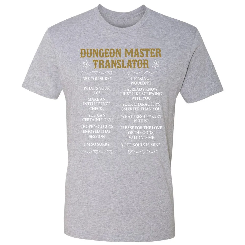 Dungeon Master Translator Premium Unisex T-Shirt - Heather Grey - 9