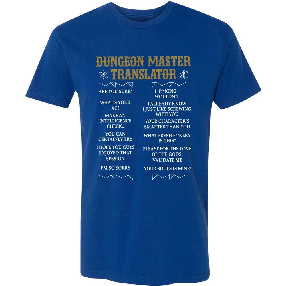 Dungeon Master Translator Premium Unisex T-Shirt - Royal - 10