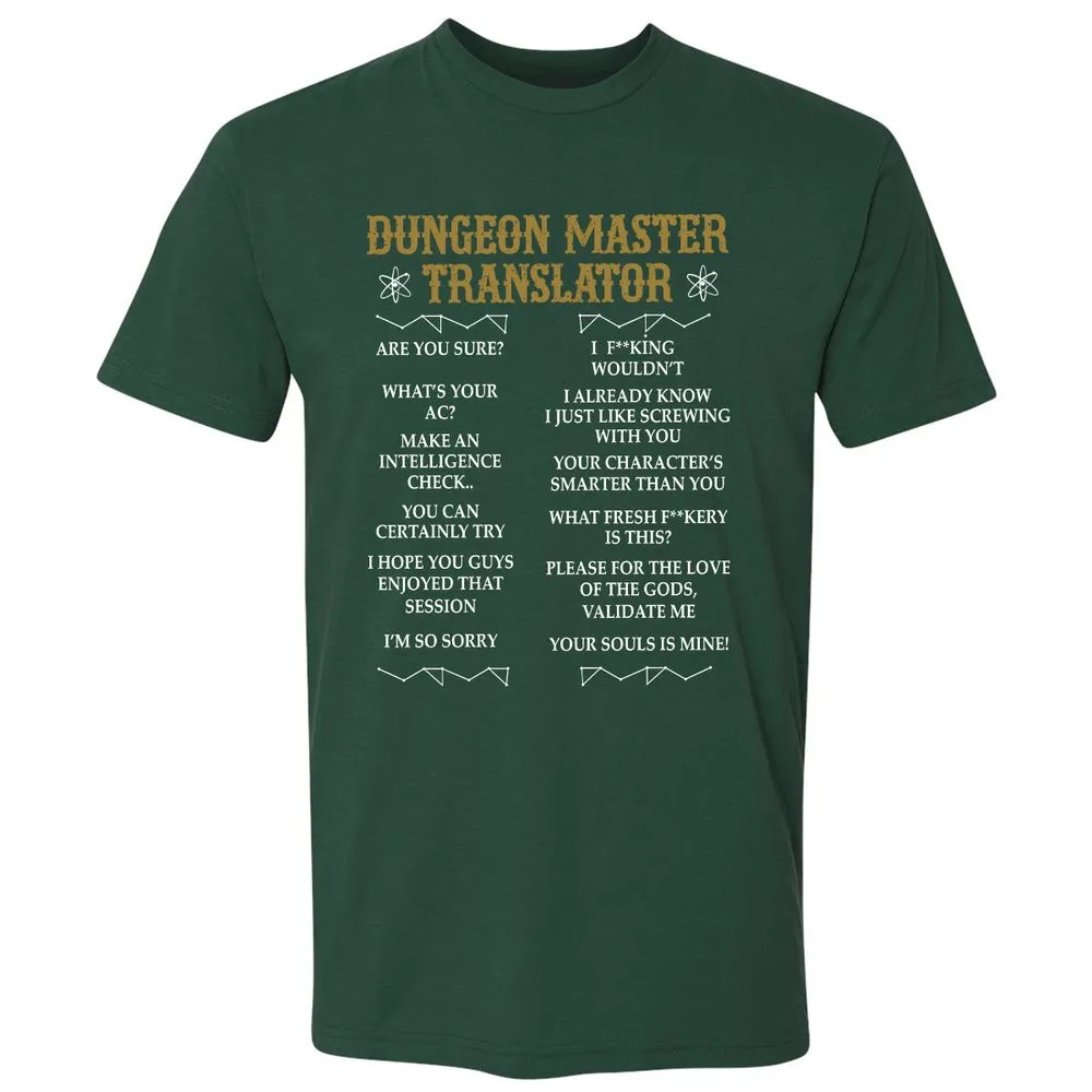 Dungeon Master Translator Premium Unisex T-Shirt - Forest Green - 13