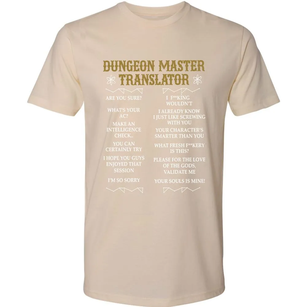 Dungeon Master Translator Premium Unisex T-Shirt - Cream - 14