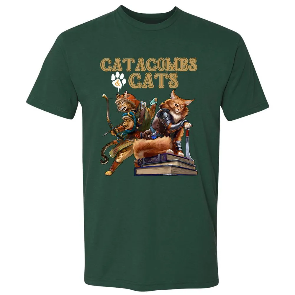 Catacombs & Cats Premium Unisex T-Shirt - Forest Green - 13