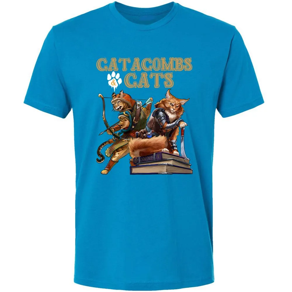 Catacombs & Cats Premium Unisex T-Shirt - Turquoise - 16