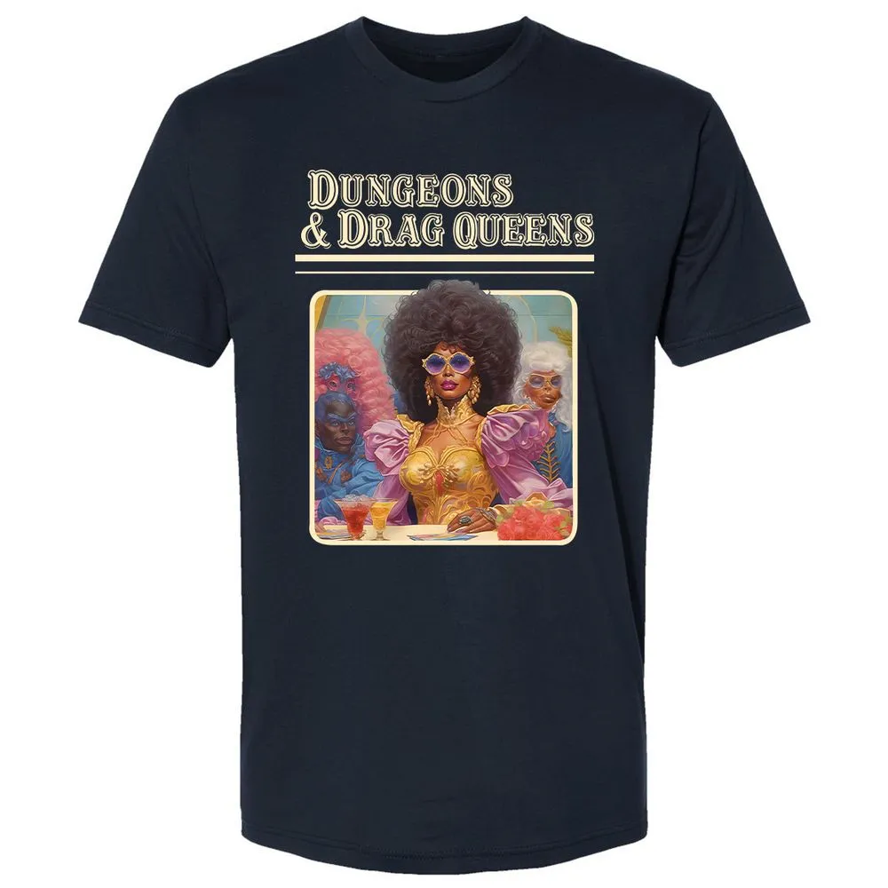 Dungeons & Drag Queens Premium Unisex T-Shirt - Midnight Navy - 2