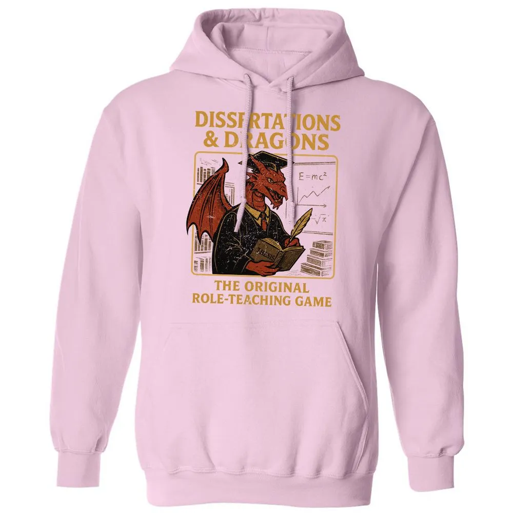 Disserations & Dragons Classic Unisex Hoodie - Light Pink - 3