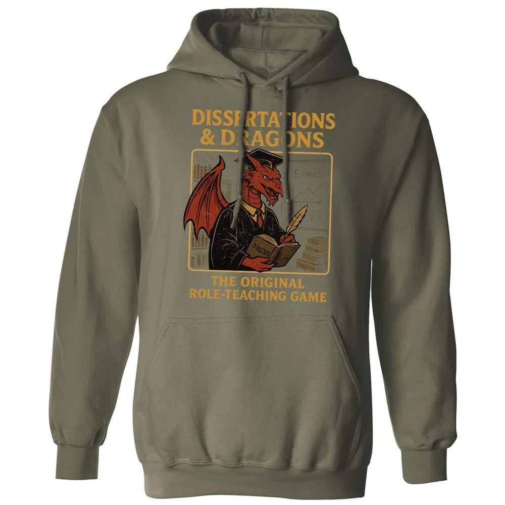 Disserations & Dragons Classic Unisex Hoodie - Military Green - 4