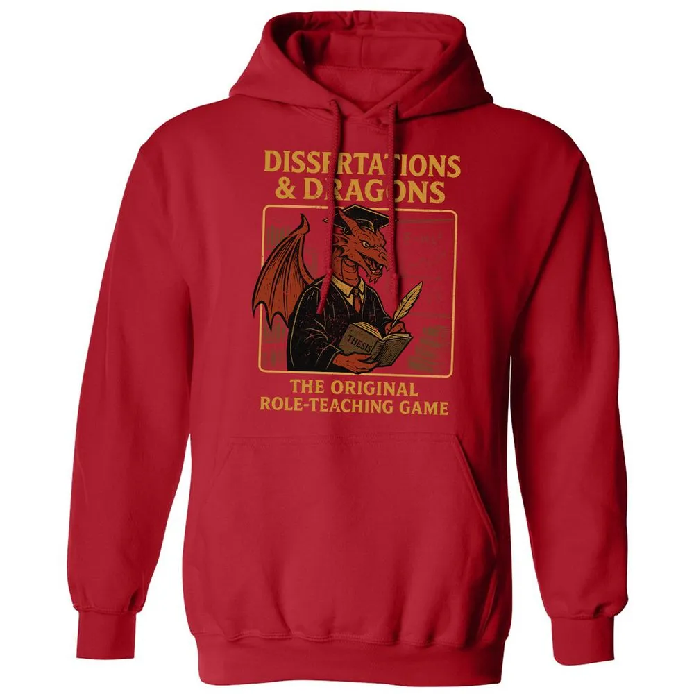 Disserations & Dragons Classic Unisex Hoodie - Red - 5