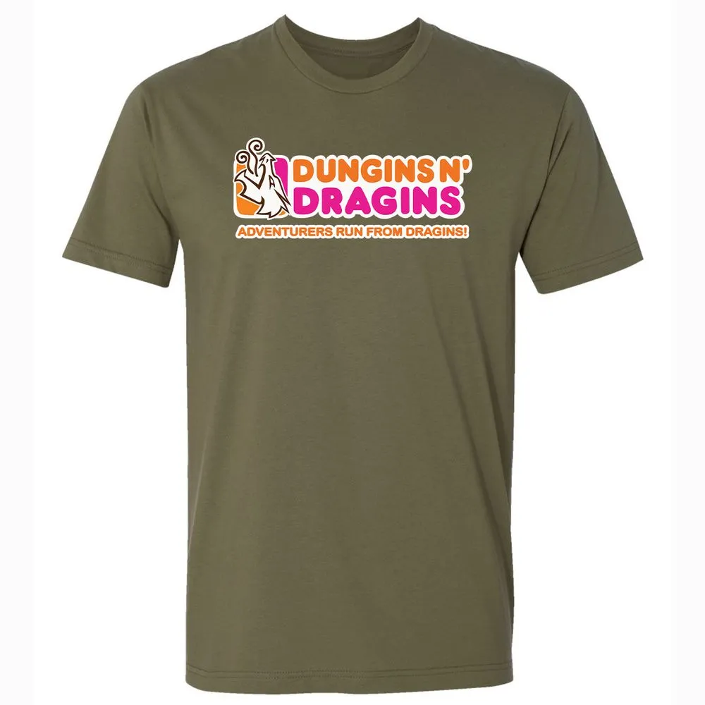 Dungins & Dragins Premium Unisex T-Shirt - Military Green - 5