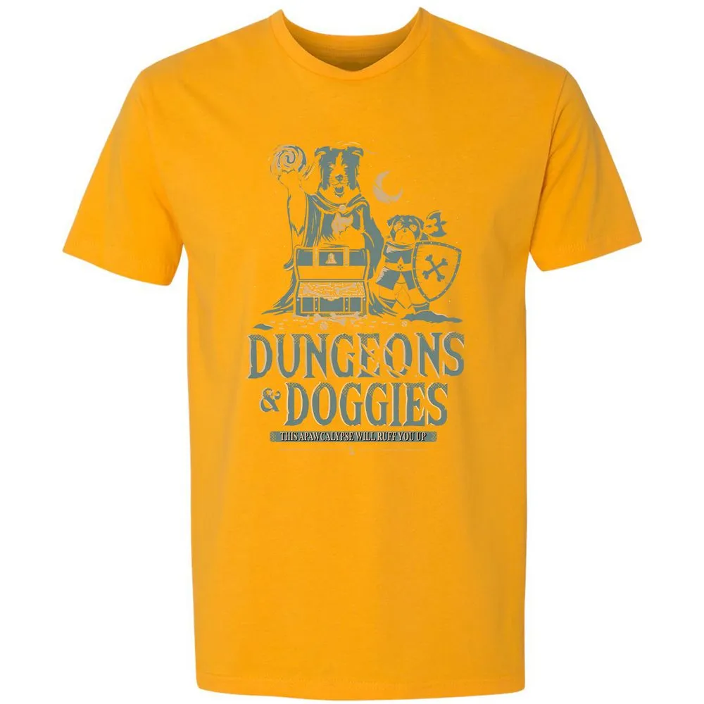 Dungeons & Doggies Premium Unisex T-Shirt - Gold - 12