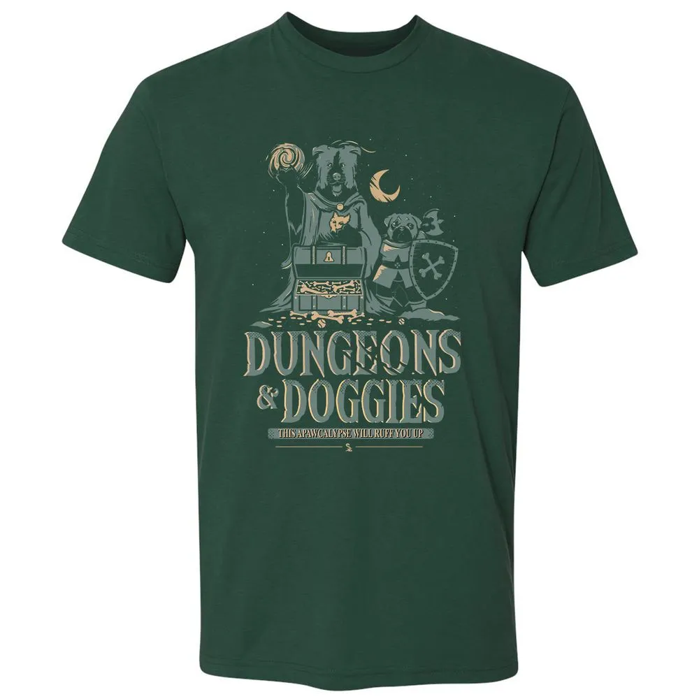 Dungeons & Doggies Premium Unisex T-Shirt - Forest Green - 13