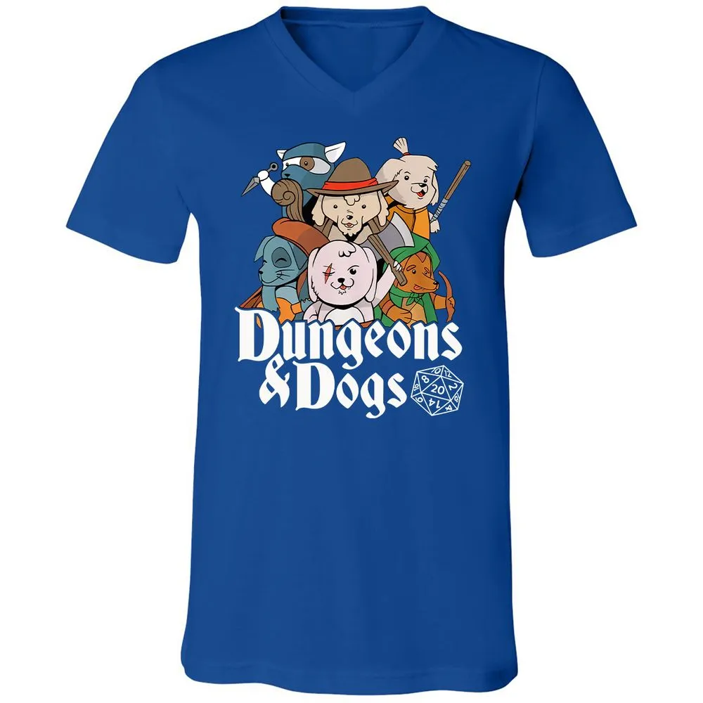 Dungeons & Dogs Unisex V-Neck T-Shirt - True Royal - 4