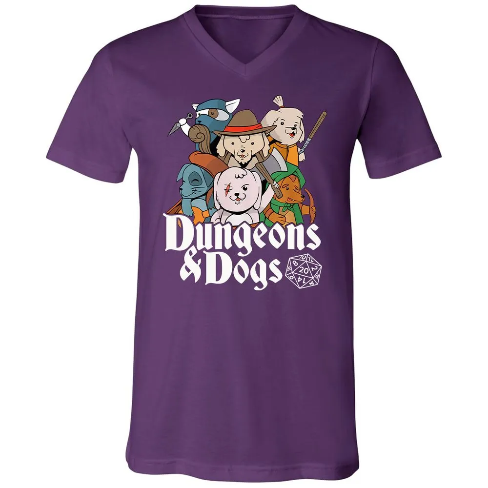 Dungeons & Dogs Unisex V-Neck T-Shirt - Team Purple - 9