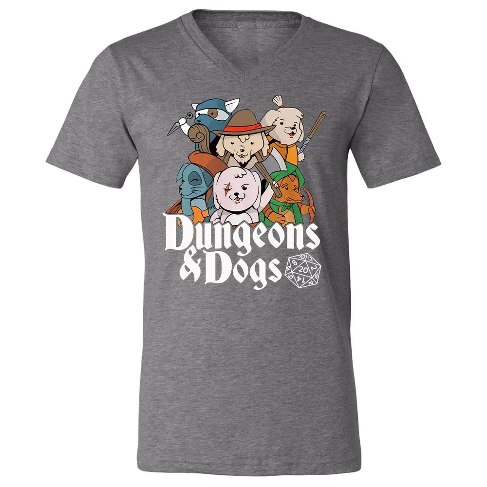 Dungeons & Dogs Unisex V-Neck T-Shirt - Deep Heather - 13