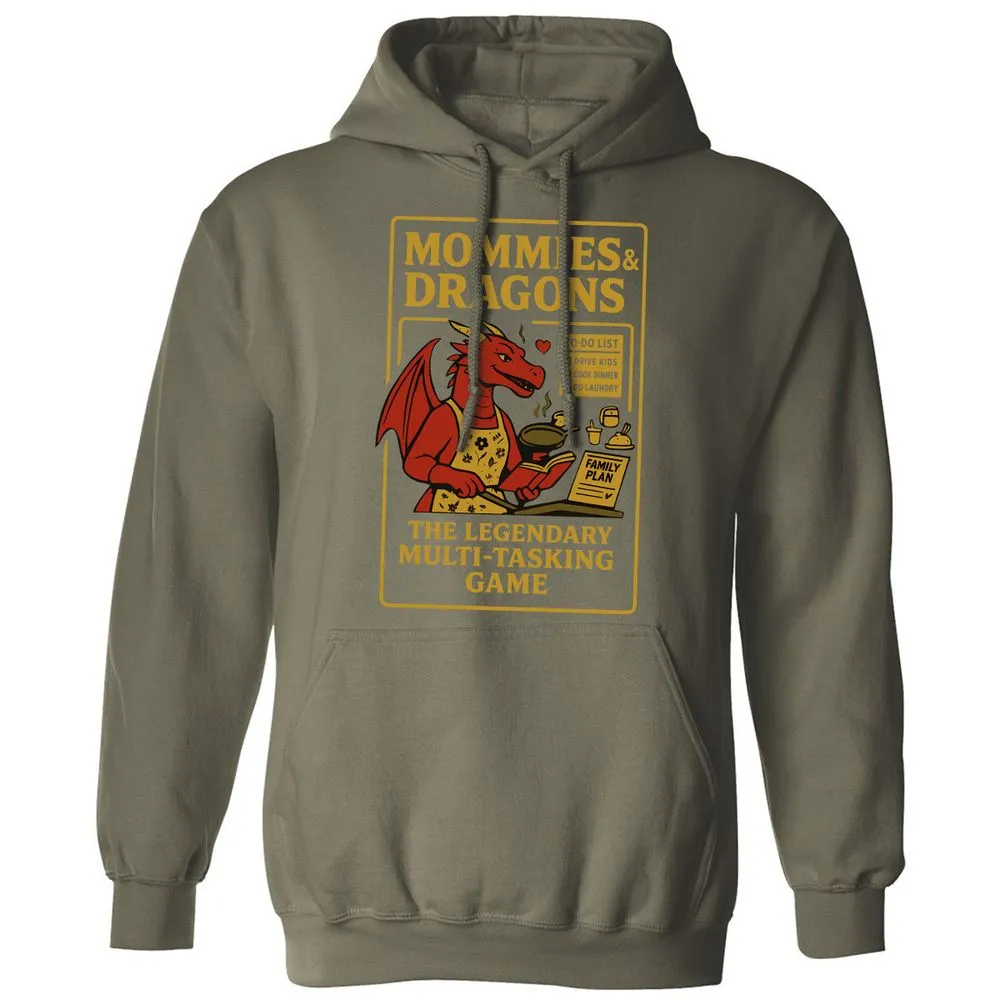 Mommies & Dragons Classic Unisex Hoodie - Military Green - 4