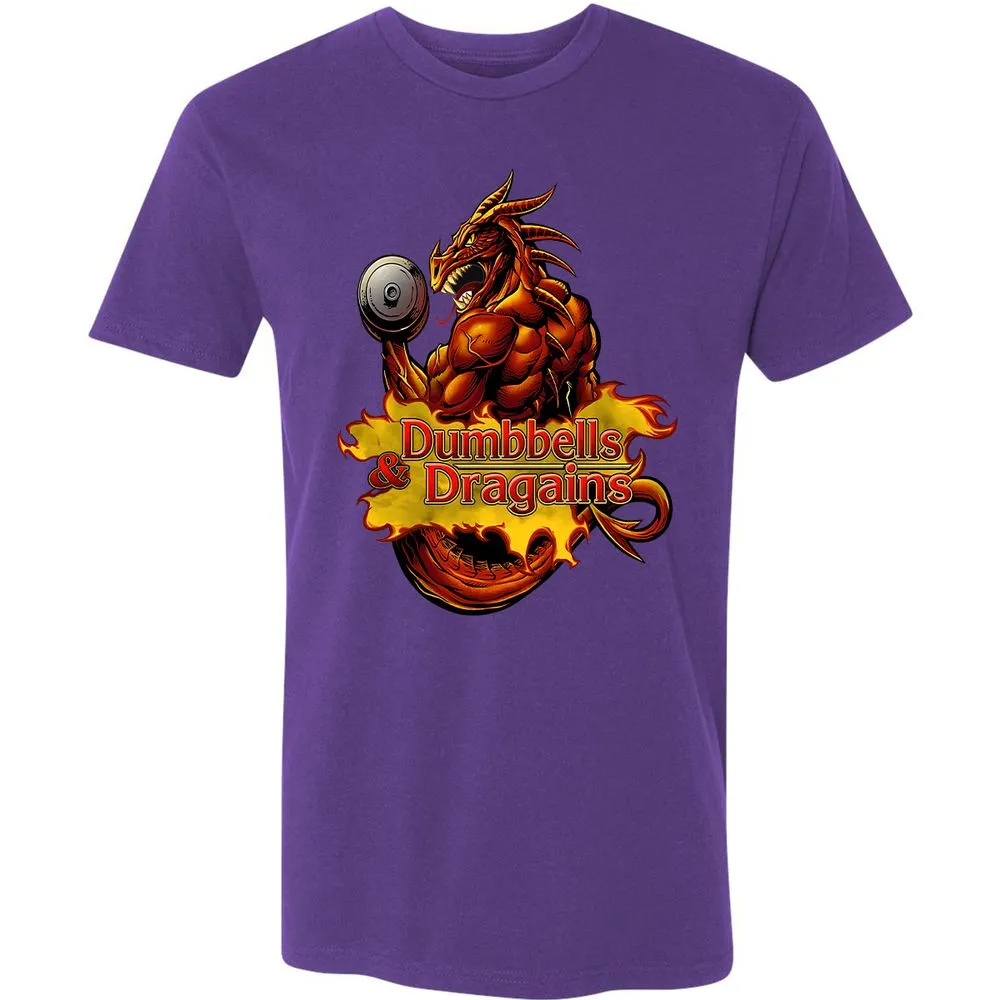 Dumbbells & Dragains Premium Unisex T-Shirt - Purple Rush - 7