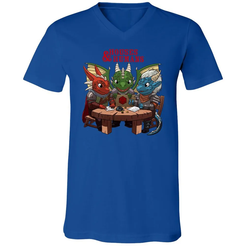 Houses & Humans Unisex V-Neck T-Shirt - True Royal - 4