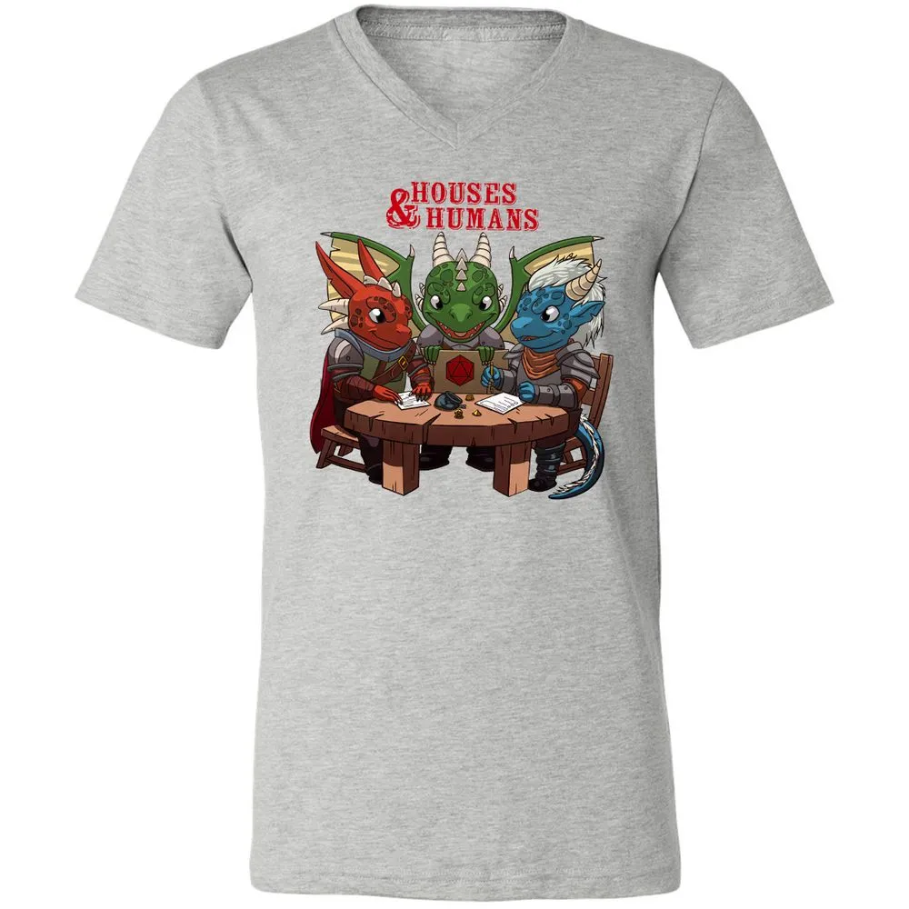 Houses & Humans Unisex V-Neck T-Shirt - Athletic Heather - 7