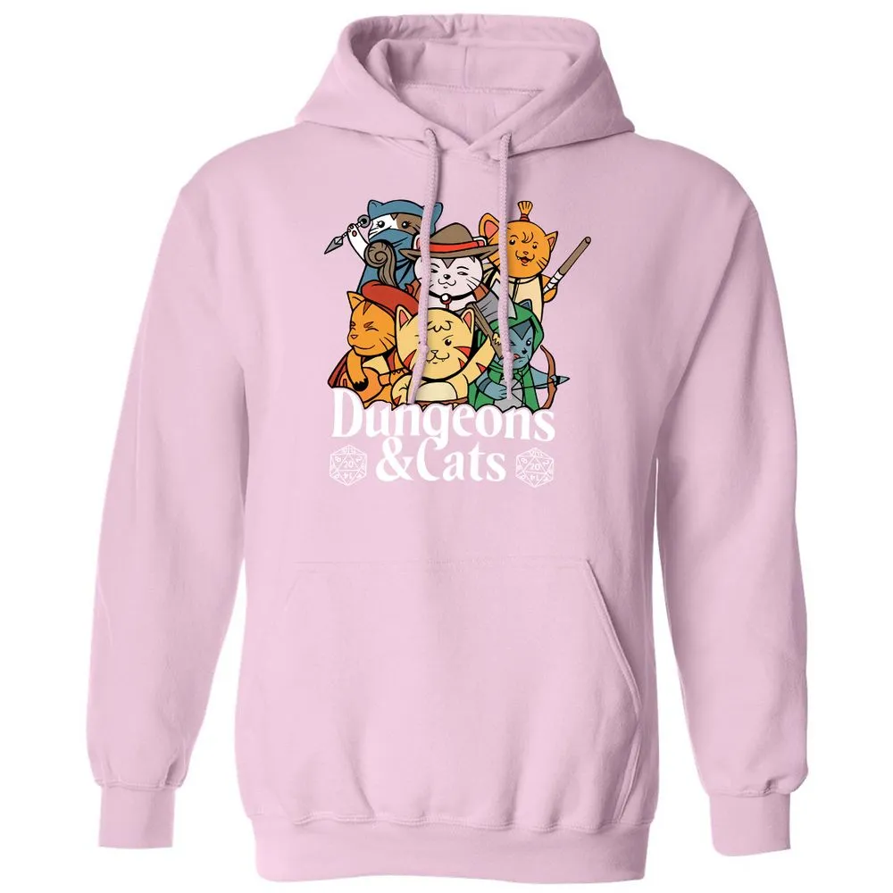 Dungeons & Cats Classic Unisex Hoodie - Light Pink - 3