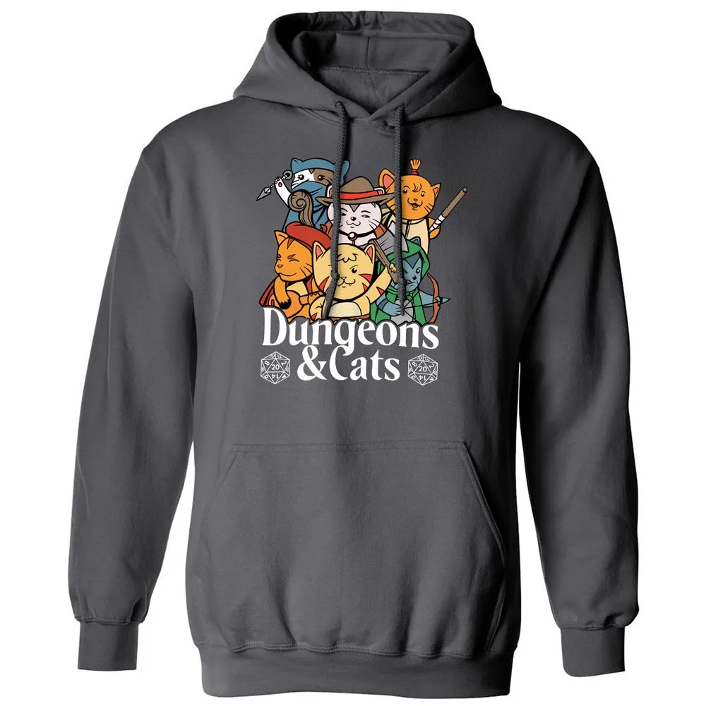 Dungeons & Cats Classic Unisex Hoodie - Charcoal - 7