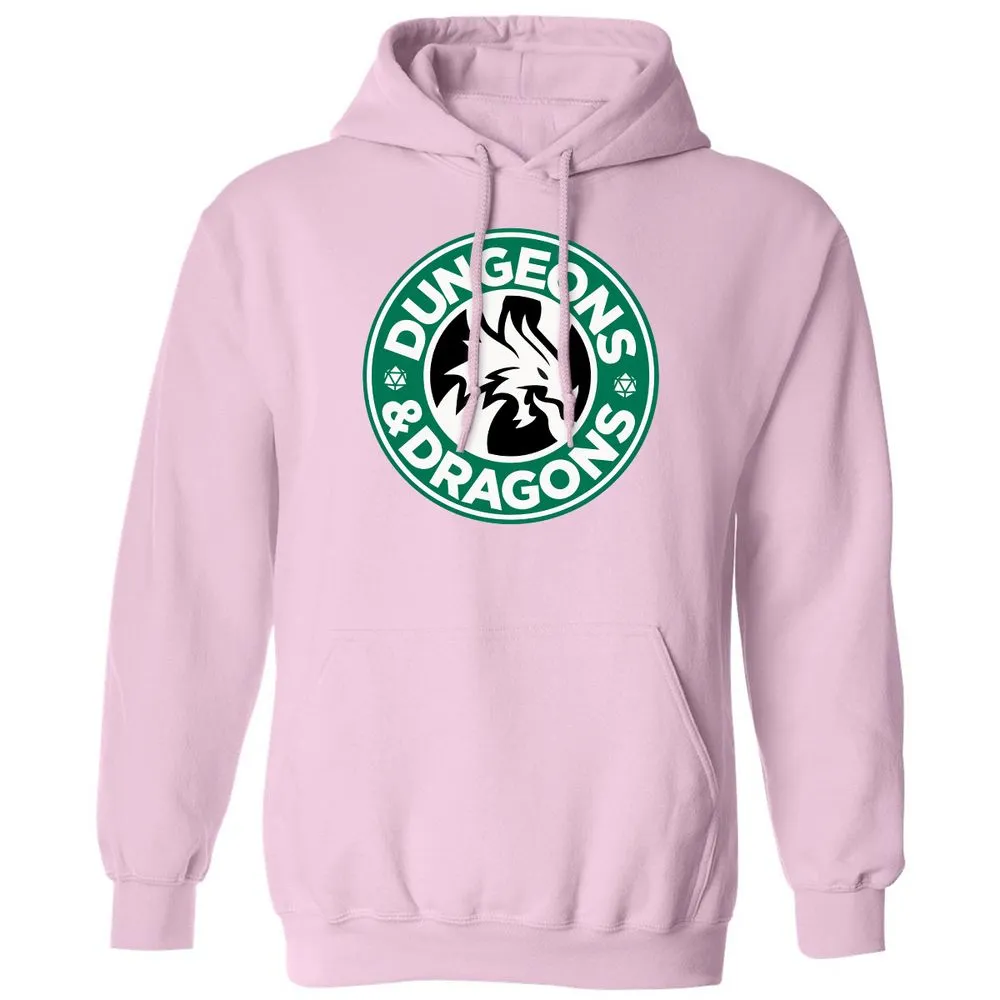 D&D Coffee Classic Unisex Hoodie - Light Pink - 3