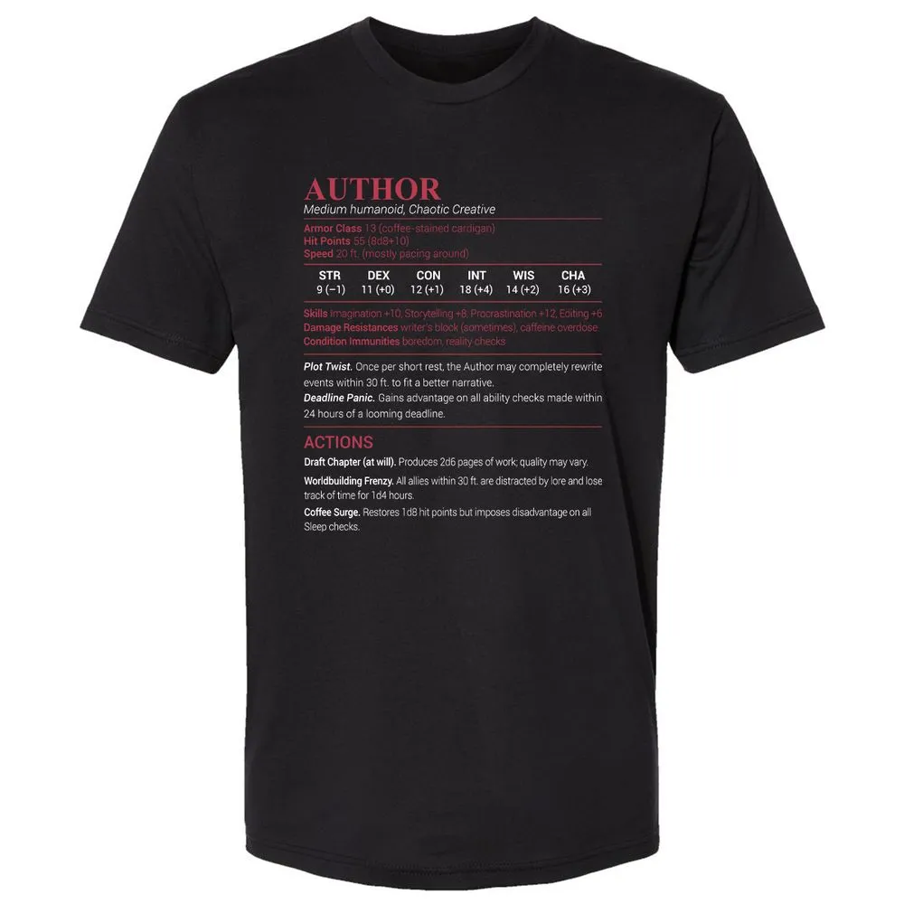 Author Premium Unisex T-Shirt - Black - 1