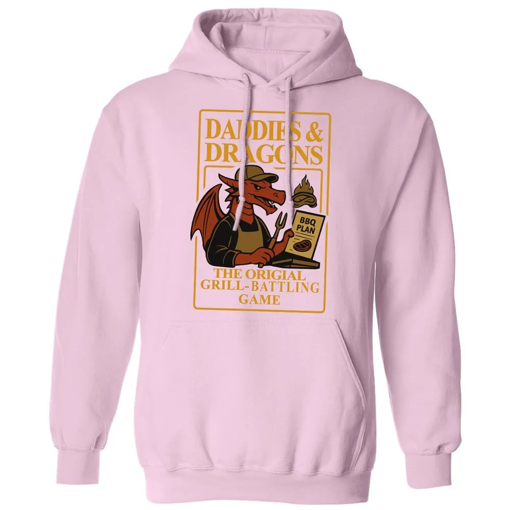 Daddies & Dragons Classic Unisex Hoodie - Light Pink - 3