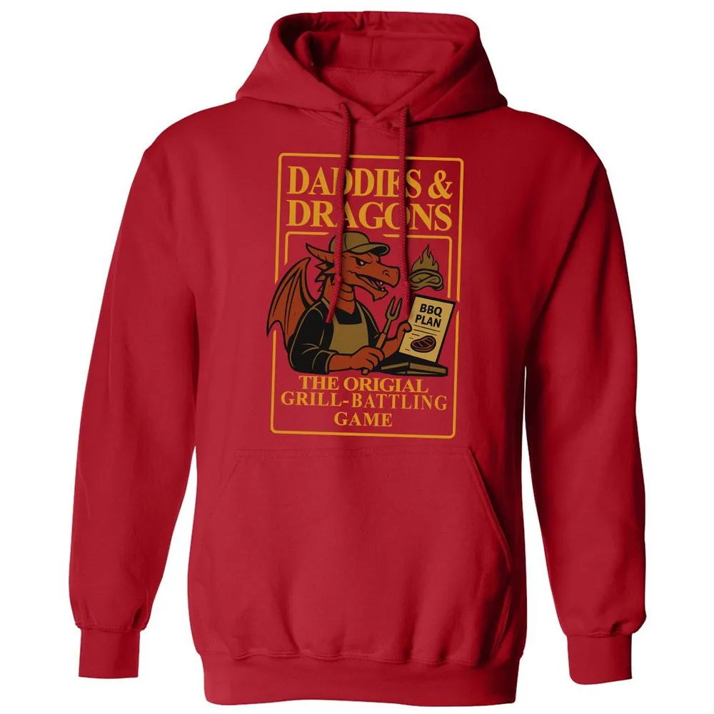 Daddies & Dragons Classic Unisex Hoodie - Red - 5
