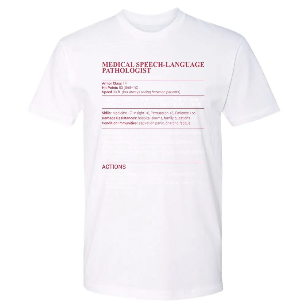 Medical SLP Premium Unisex T-Shirt - White - 4